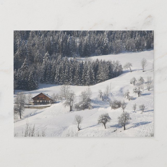 Chalet - Französische Alpen Postkarte (Vorderseite)