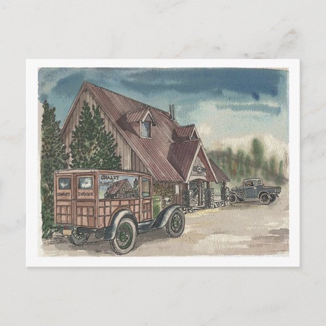 Chalet-Lieferung Postkarte (Vorderseite)