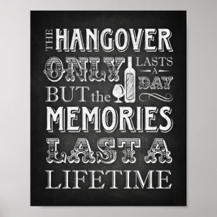 Chalet Style Party Print / HANGOVER Quote Sign Poster