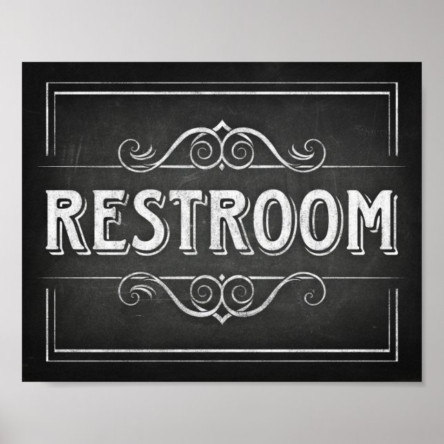 Chalet Style RESTROOM Signature Poster (Vorne)