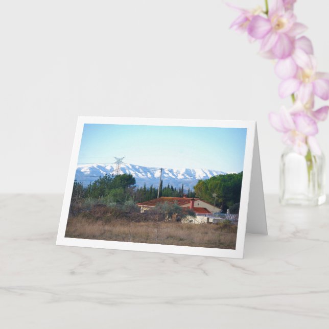 Chalet und Snowy Mountains Karte (Orchidee)