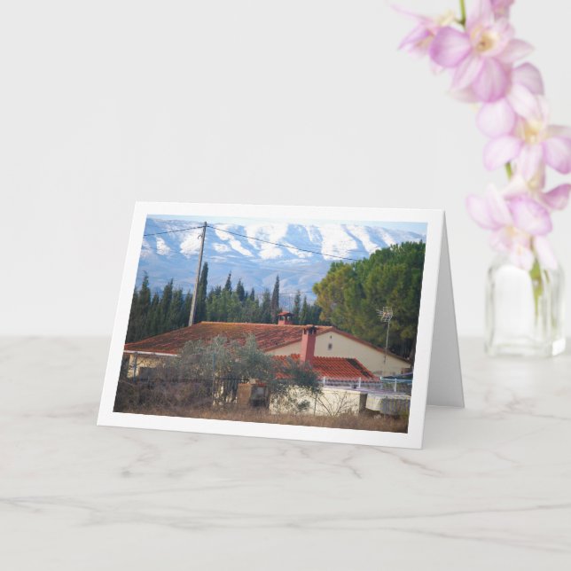 Chalet und Snowy Mountains Karte (Orchidee)