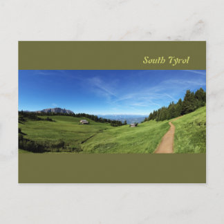 Chalet und Weiden in Südtirol Postkarte