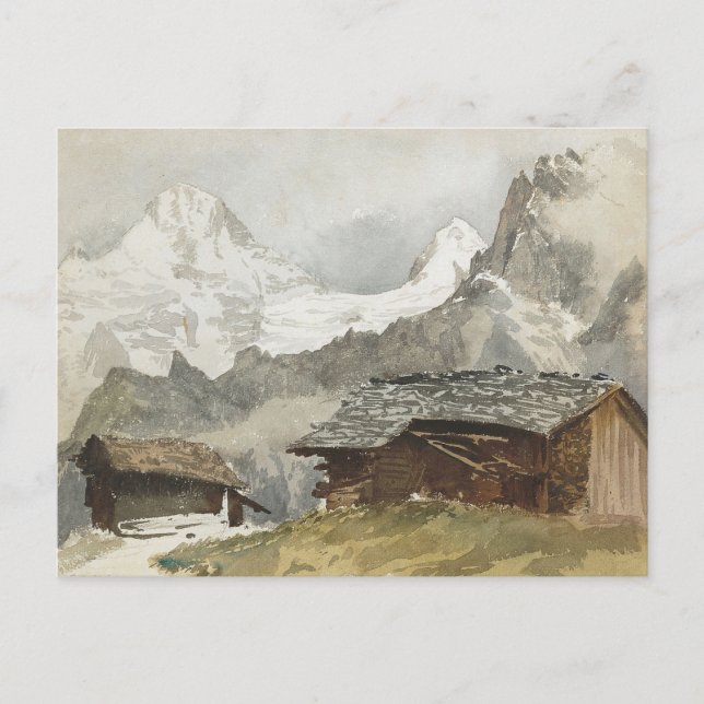 Chalets, Breithorn, Murren von John Singer Sargent Postkarte (Vorderseite)
