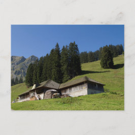 Chalets in den Schweizer Alpen Postkarte