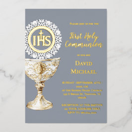 Chalice Host First Communion Folieneinladung