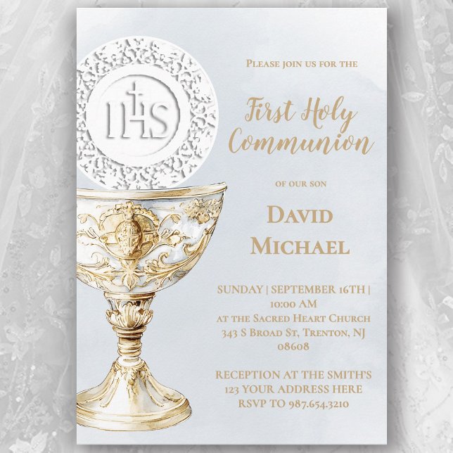Chalice Host First Holy Communion Einladung (Von Creator hochgeladen)
