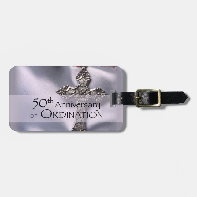 Chalice zum 50. Individuelle Name Gepäckanhänger (Vorderseite horizontal)