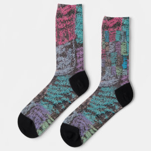 Chalk auf dem Bürgersteig Socken