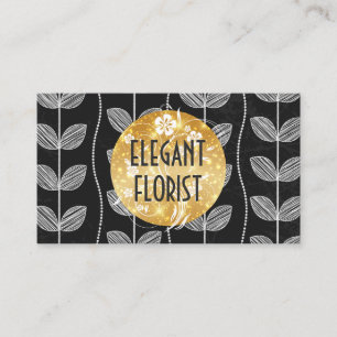 Chalk Blume Doodles Visitenkarte