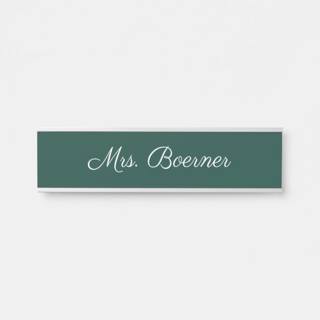 Chalk Board Green Teacher's Hanging Wall Nameplate Türschild (Vorderseite )
