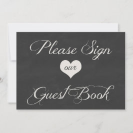 Chalk Board Hearts Wedding | Gästebuch