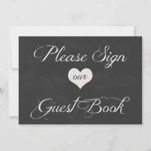 Chalk Board Hearts Wedding   Gästebuch