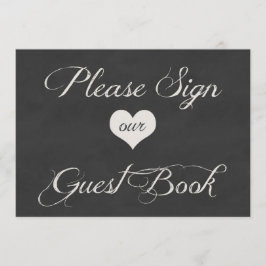 Chalk Board Hearts Wedding | Gästebuch