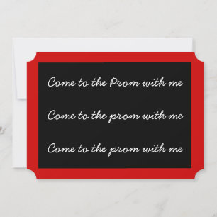 Chalk Board Prom Invite Einladung