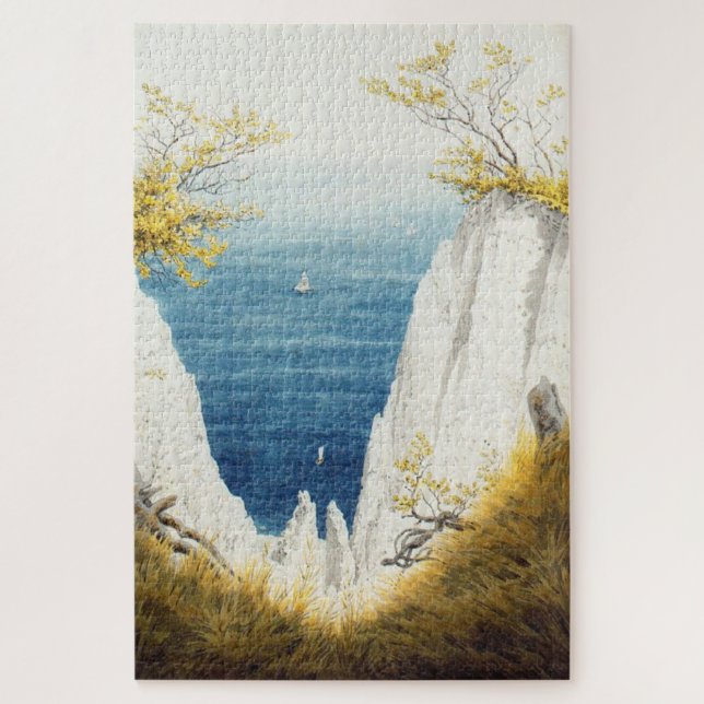 Chalk Cliffs at Rügen: Ein romantisches Meisterwer Puzzle (Vertikal)