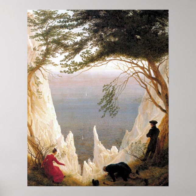 Chalk Cliffs on Rugen (Friedrich 1818) Poster (Vorne)