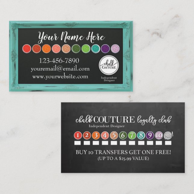Chalk Couture Individuelle Visitenkarte (Vorne/Hinten)