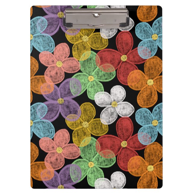 Chalk Daisies Klemmbrett (Vorderseite)