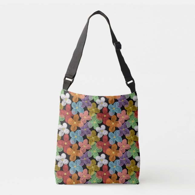 Chalk Daisies Tragetaschen Mit Langen Trägern (Vorderseite)