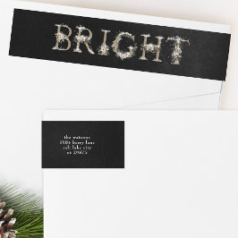 Chalk Floral Alphabet BRIGHT Rücksendeetikett