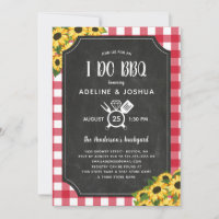 Chalk Gingham Sunflowers I Do GRILLEN Couple's Sho