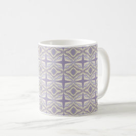 Chalk Gray Lavender Octagon Star Geometric Design Kaffeetasse