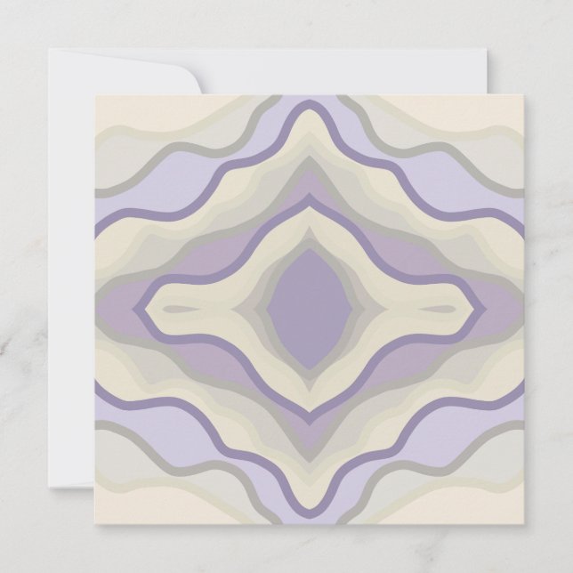 Chalk Gray Lavender Octagon Star Geometric Design Karte (Vorderseite)