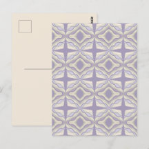 Chalk Gray Lavender Octagon Star Geometric Design