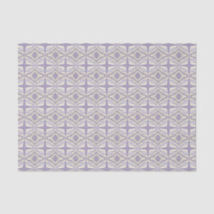 Chalk Gray Lavender Octagon Star Geometric Design Seidenpapier