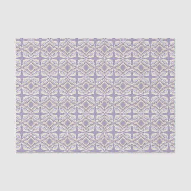 Chalk Gray Lavender Octagon Star Geometric Design Seidenpapier (Vorderseite)