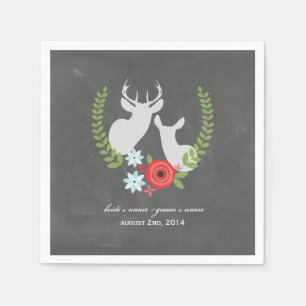 Chalk Inspiriert Hirsch Wedding Napkins Serviette
