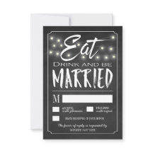 Chalk isst Drink und sei Verheirateter Hochzeitska