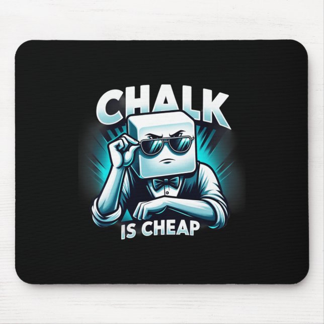 Chalk ist ein preiswertes T-Shirt, ideal für Schwi Mousepad (Vorne)
