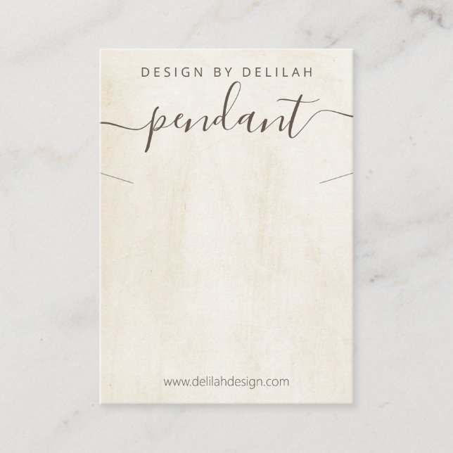 Chalk Paint Necklace Pendant Display Visitenkarte (Vorderseite)