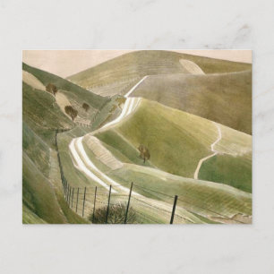 Chalk Paths by Eric Ravilious Postkarte
