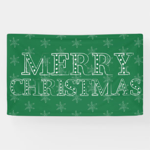 Chalk Snowflake Pattern Banner