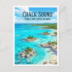 Chalk Sound Providenciales Postkarte