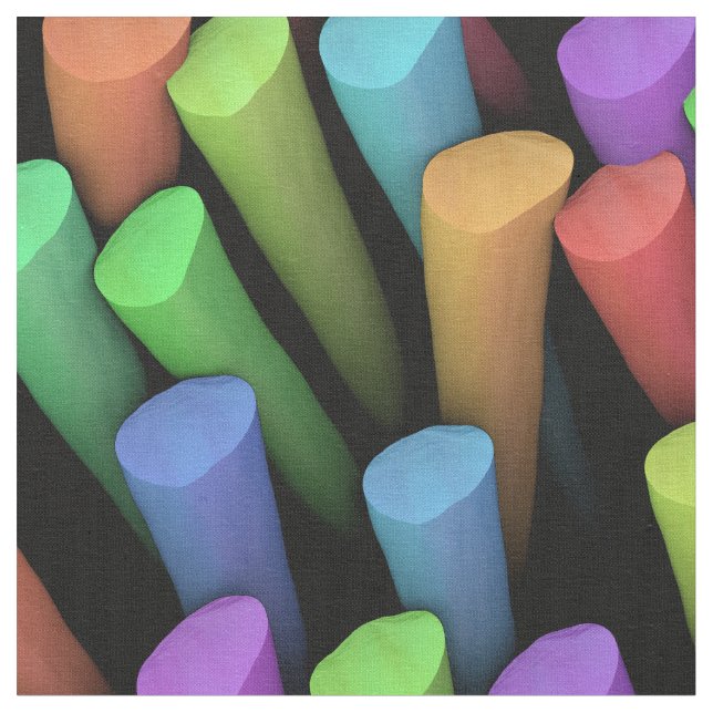 Chalk Sticks 1 Benutzerdefiniertes Gewebe Stoff (Nahaufnahme)