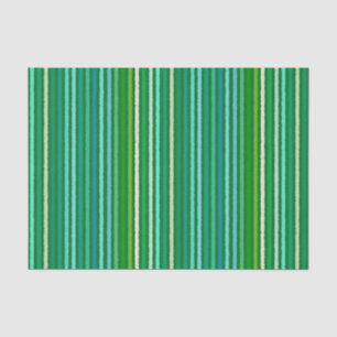 Chalk Stripes - Jade Green und Aqua Seidenpapier