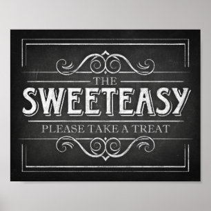 Chalk Style Party Print SWEETEASY Leckerei Signier Poster