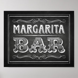 Chalk Style Party Signs / MARGARITA BAR Sign Poster