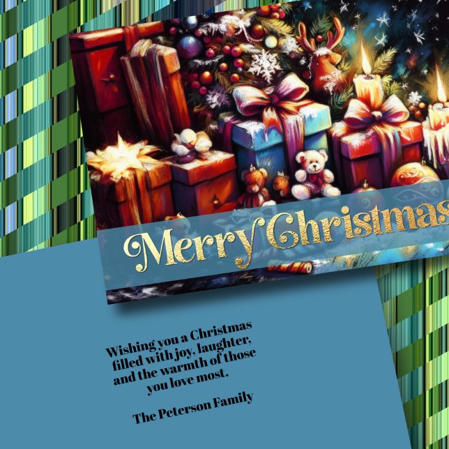 Chalk Zeichne Weihnachtsgeschenke Karte (Von Creator hochgeladen)