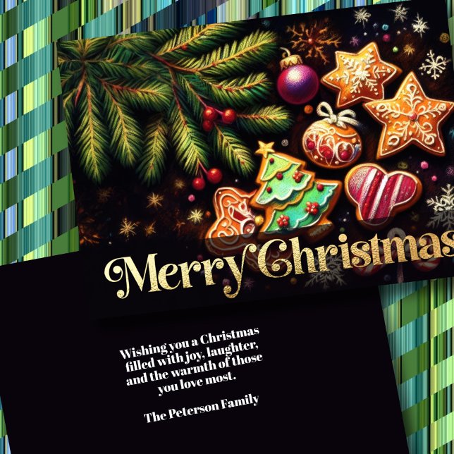 Chalk Zeichnend Weihnachtskekse 2 Karte (Von Creator hochgeladen)