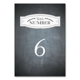 Chalkboard-Abzeichen-Tischnummer Tischnummer