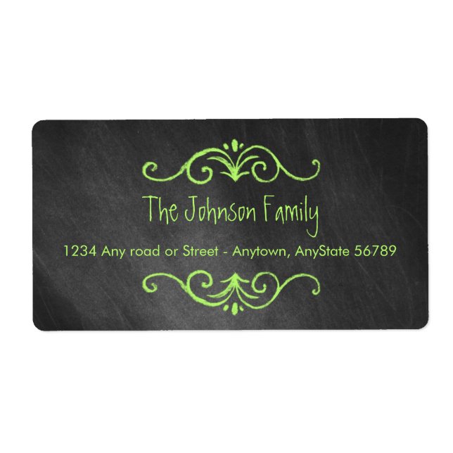 Chalkboard Address Label (Vorne)