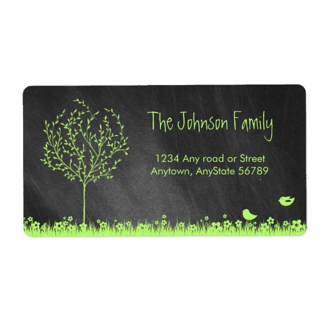 Chalkboard Address Label (Vorne)