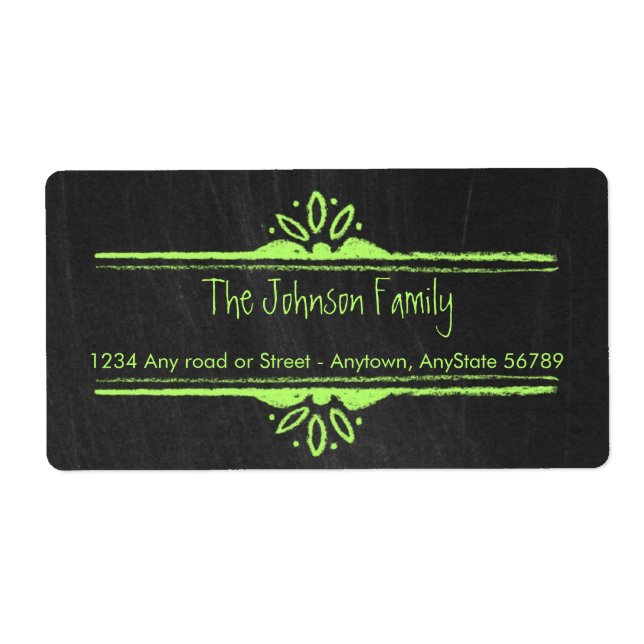 Chalkboard Address Label (Vorne)