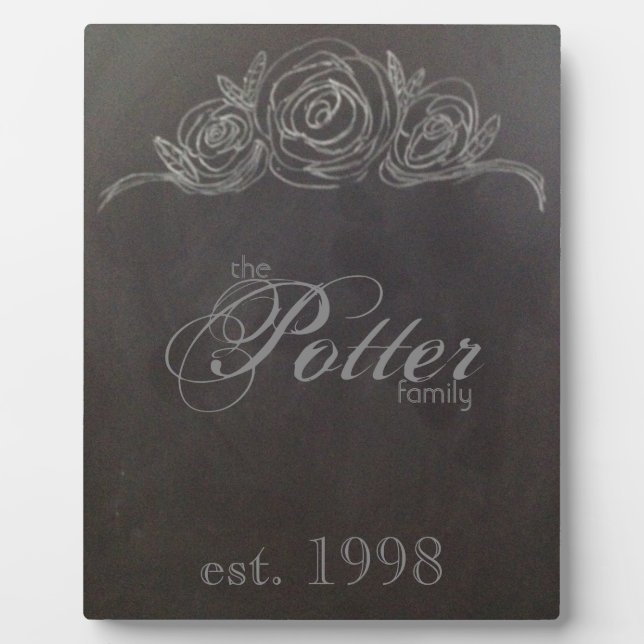 Chalkboard Anniversary Plaque Fotoplatte (Vorderseite)