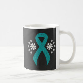Chalkboard Aquamarin Ribbon Kaffeetasse